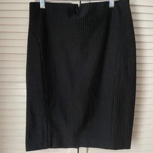 Express black pinstripe pencil skirt, size 8